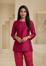 Peacock Teal Handcrafted Chikankari Kurti (No. 019) — Secondary Angle