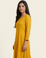 Rani Fuchsia Handcrafted Chikankari Kurti (No. 032) — Secondary Angle