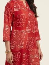 Emerald Forest Handcrafted Chikankari Kurti (No. 033) — Artisanal Detail View