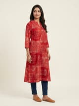 Emerald Forest Handcrafted Chikankari Kurti (No. 033) — Primary Hero View