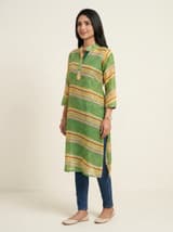 Crimson Red Handcrafted Chikankari Kurti (No. 038) — Primary Hero View