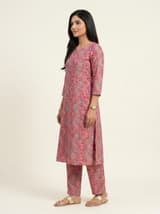 Rani Fuchsia Handcrafted Chikankari Kurti (No. 042) — Primary Hero View