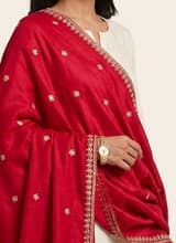 Plum Wine Handcrafted Chikankari Kurti (No. 045) — Artisanal Detail View