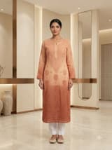 Ochre Mustard Handcrafted Chikankari Kurti (No. 071) — Primary Hero View
