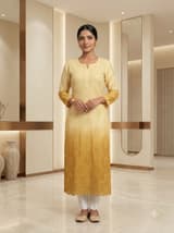 Emerald Forest Handcrafted Chikankari Kurti (No. 073) — Primary Hero View