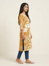 Royal Sapphire Handcrafted Chikankari Kurti (No. 080) — Primary Hero View