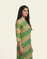 Ochre Mustard Handcrafted Chikankari Kurti (No. 081) — Secondary Angle