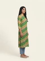 Ochre Mustard Handcrafted Chikankari Kurti (No. 081) — Primary Hero View