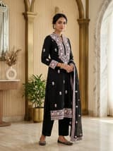 Emerald Forest Handcrafted Chikankari Kurti (No. 083) — Primary Hero View