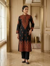 Powder Coral Handcrafted Chikankari Kurti (No. 094) — Primary Hero View
