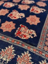 Indigo Blue Handcrafted Bandhani Festive Saree (No. 010) — Artisanal Detail View