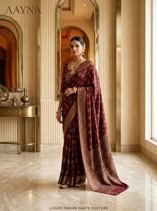 Rani Fuchsia Handcrafted Bandhani Festive Saree (No. 015)