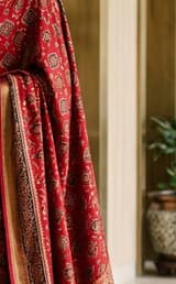 Powder Coral Handcrafted Bandhani Festive Saree (No. 017) — Artisanal Detail View