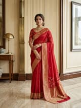 Peacock Teal Handcrafted Bandhani Festive Saree (No. 022) — Primary Hero View