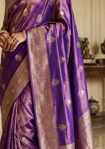 Royal Sapphire Handcrafted Bandhani Festive Saree (No. 023) — Artisanal Detail View