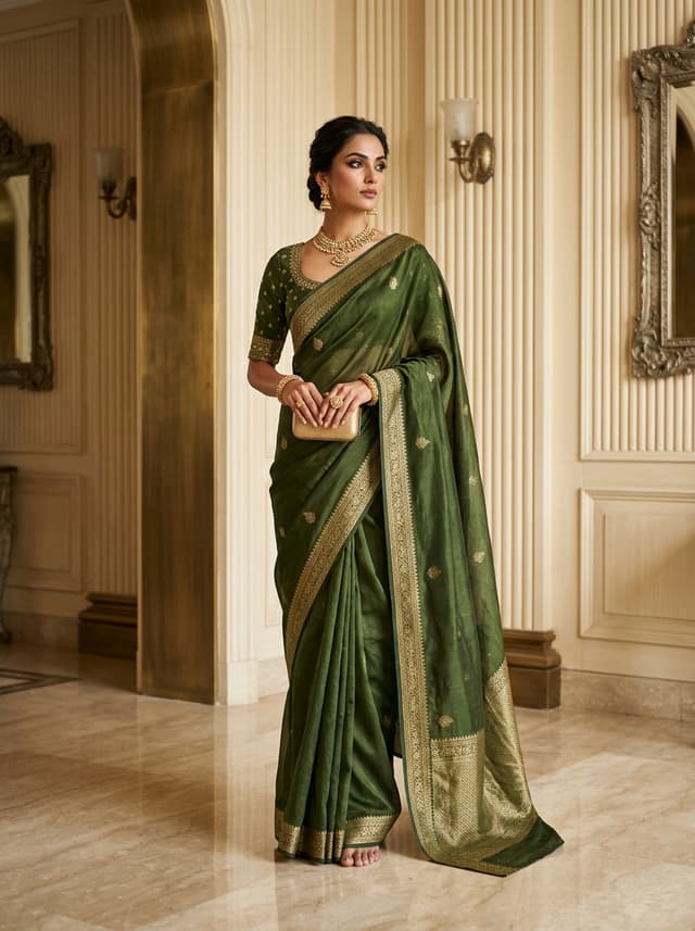 Ivory Pearl Handcrafted Bandhani Festive Saree (No. 029)