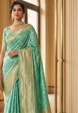 Indigo Blue Handcrafted Bandhani Festive Saree (No. 030)