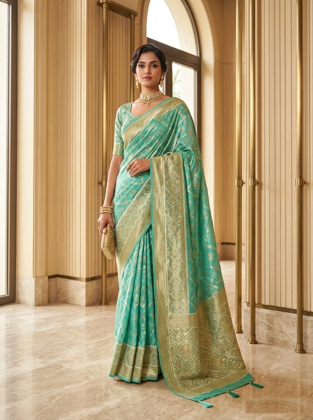 Indigo Blue Handcrafted Bandhani Festive Saree (No. 030)
