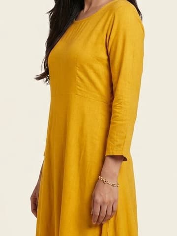 Rani Fuchsia Handcrafted Chikankari Kurti (No. 032) — Artisanal Detail View