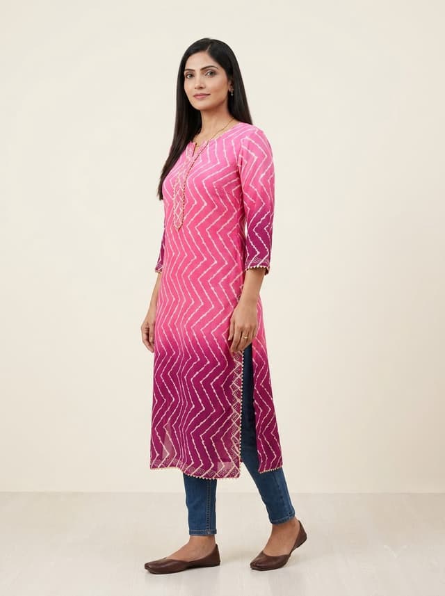 Indigo Blue Handcrafted Chikankari Kurti (No. 037) — Primary Hero View