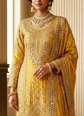 Plum Wine Handcrafted Chikankari Kurti (No. 065) — Artisanal Detail View