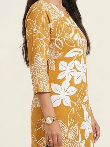 Royal Sapphire Handcrafted Chikankari Kurti (No. 080) — Artisanal Detail View