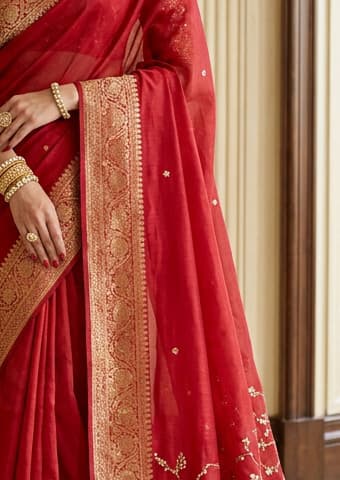Peacock Teal Handcrafted Bandhani Festive Saree (No. 022) — Artisanal Detail View