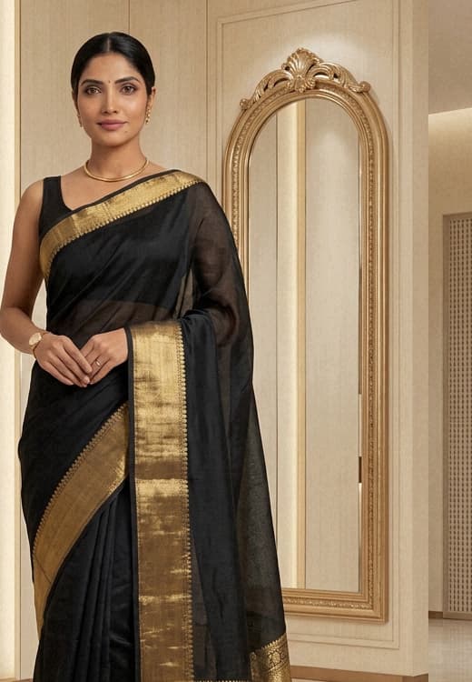Plum Wine Handcrafted Bandhani Festive Saree (No. 028) — Secondary Angle