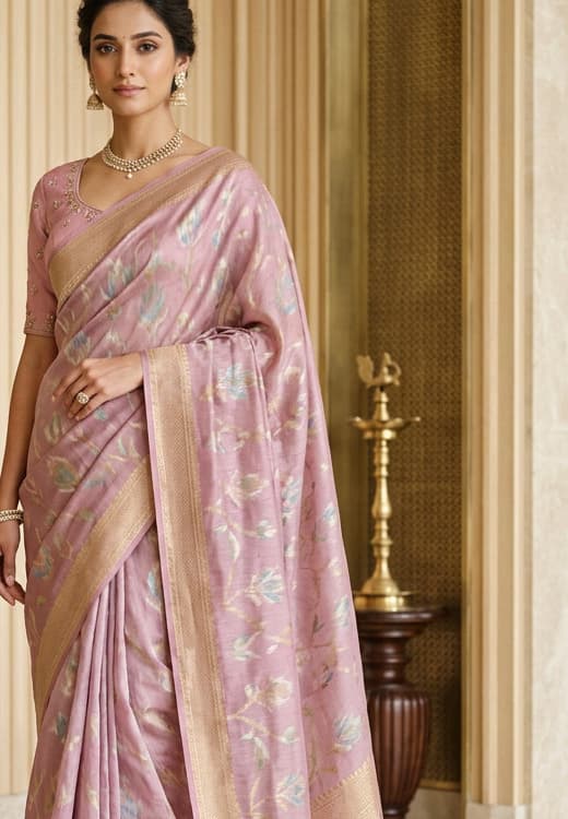 Peacock Teal Handcrafted Bandhani Festive Saree (No. 032) — Secondary Angle